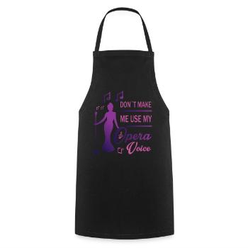 Voix forte - Tablier de cuisine - noir - Devant - AI Model Male 185 dark (185cm)