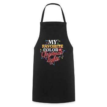 Lumières de Noël Hommes Garçons Lumières de Noël - Tablier de cuisine - noir - Devant - AI Model Male 185 dark (185cm)