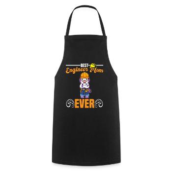 Best Engineer Mom Ever Construction Worker Mommy - Cooking Apron - black - Front - AI Model Male 185 dark (185cm)