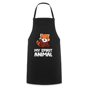 Red Panda Lover My Spirit Animal Kawaii Red Panda - Cooking Apron - black - Front - AI Model Male 185 dark (185cm)