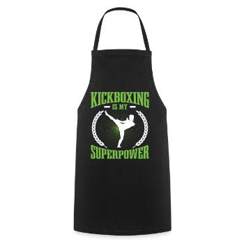 Kickboxer Arts Martiaux Kickboxing Kickboxen - Tablier de cuisine - noir - Devant - AI Model Male 185 dark (185cm)