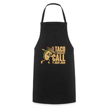 Tacos Taco Mexikanisch Fast Food Geschenk - Kochschürze - Schwarz - Vorne - AI Model Male 185 dark (185cm)