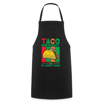 Tacos Taco Mexikanisch Fast Food Geschenk - Kochschürze - Schwarz - Vorne - AI Model Male 185 dark (185cm)