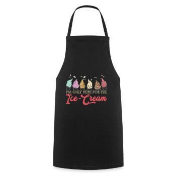 Eiscreme logo Sommer Softeis Geschenkidee - Kochschürze - Schwarz - Vorne - AI Model Male 185 dark (185cm)