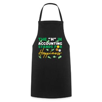 Accountant Bookkeeper Accounting - Cooking Apron - black - Front - AI Model Male 185 dark (185cm)