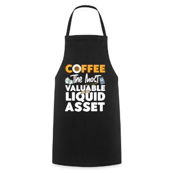 Accountant Bookkeeper Accounting - Cooking Apron - black - Front - AI Model Male 185 dark (185cm)