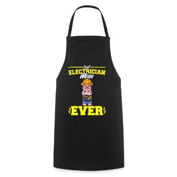 Best Electrician Mom Ever Electronic Technician - Cooking Apron - black - Front - AI Model Male 185 dark (185cm)