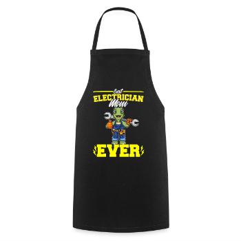 Best Electrician Mom Ever Electronic Technician - Cooking Apron - black - Front - AI Model Male 185 dark (185cm)