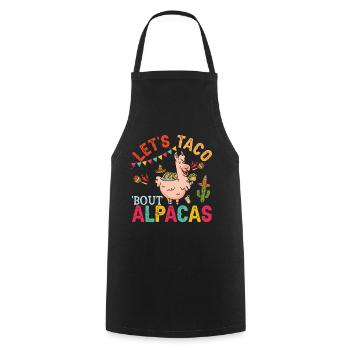 Let's Taco Bout Alpacas Funny Llamas - Cooking Apron - black - Front - AI Model Male 185 dark (185cm)