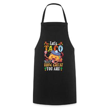 Parlons de la façon dont vous êtes génial - Tablier de cuisine - noir - Devant - AI Model Male 185 dark (185cm)