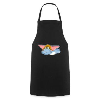Casquette pilote d’éléphant - Tablier de cuisine - noir - Devant - AI Model Male 185 dark (185cm)