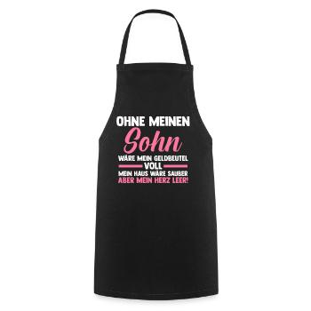 Mutter Neffen Mama - Kochschürze - Schwarz - Vorne - AI Model Male 185 dark (185cm)