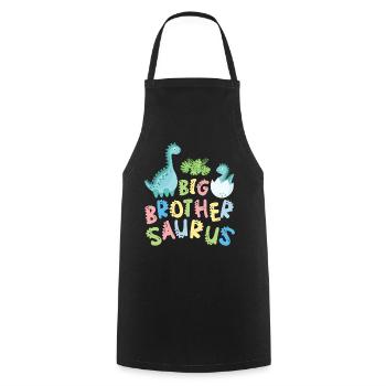 Big brother Saurus siblings Herbivore - Cooking Apron - black - Front - AI Model Male 185 dark (185cm)