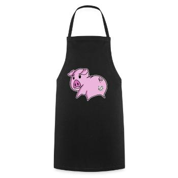 Pig Ass - Pig Butt - Cooking Apron - black - Front - AI Model Male 185 dark (185cm)