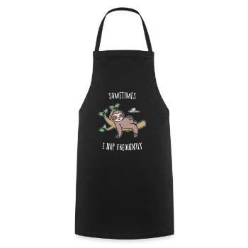 Jungle Dweller Animal Sloth Déclaration humoristique - Tablier de cuisine - noir - Devant - AI Model Male 185 dark (185cm)