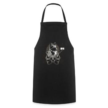 Dog Lover German Shepherd Funny Ancient Egypt Anub - Cooking Apron - black - Front - AI Model Male 185 dark (185cm)
