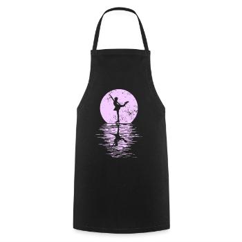 Figure Skating Club Girl Figure Skating - Cooking Apron - black - Front - AI Model Male 185 dark (185cm)