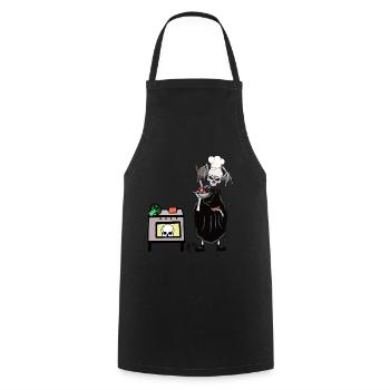 Culinary Art Horror Halloween Witching Hour Kitchen - Cooking Apron - black - Front - AI Model Male 185 dark (185cm)