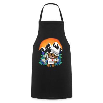 Autriche Cuisine gastronomique Chef amateur Chef nounours - Tablier de cuisine - noir - Devant - AI Model Male 185 dark (185cm)