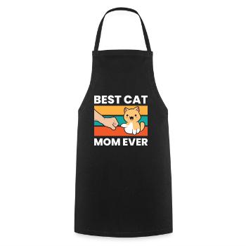 Vintage Cat Mother Funny Beste Katzenmama aller - Kochschürze - Schwarz - Vorne - AI Model Male 185 dark (185cm)
