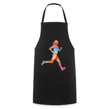 Running Runner Half Marathon Tie - Tablier de cuisine - noir - Devant - AI Model Male 185 dark (185cm)