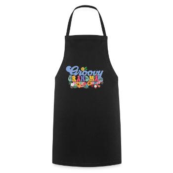 Groovy Grandma Jardin Plantes Fleurs Décorations Florales - Tablier de cuisine - noir - Devant - AI Model Male 185 dark (185cm)