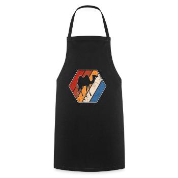 Camel Retro - Cooking Apron - black - Front - AI Model Male 185 dark (185cm)