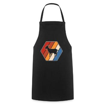 Goat Retro - Cooking Apron - black - Front - AI Model Male 185 dark (185cm)