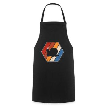Snail Retro - Cooking Apron - black - Front - AI Model Male 185 dark (185cm)
