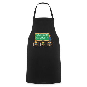 One of us is smarter than gift intelligence - Cooking Apron - black - Front - AI Model Male 185 dark (185cm)