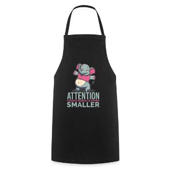 An African elephant with chocolate snacking cookie - Cooking Apron - black - Front - AI Model Male 185 dark (185cm)