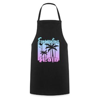 Formentera Spain - Cooking Apron - black - Front - AI Model Male 185 dark (185cm)