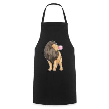 Gomme à mâcher Lion - Tablier de cuisine - noir - Devant - AI Model Male 185 dark (185cm)