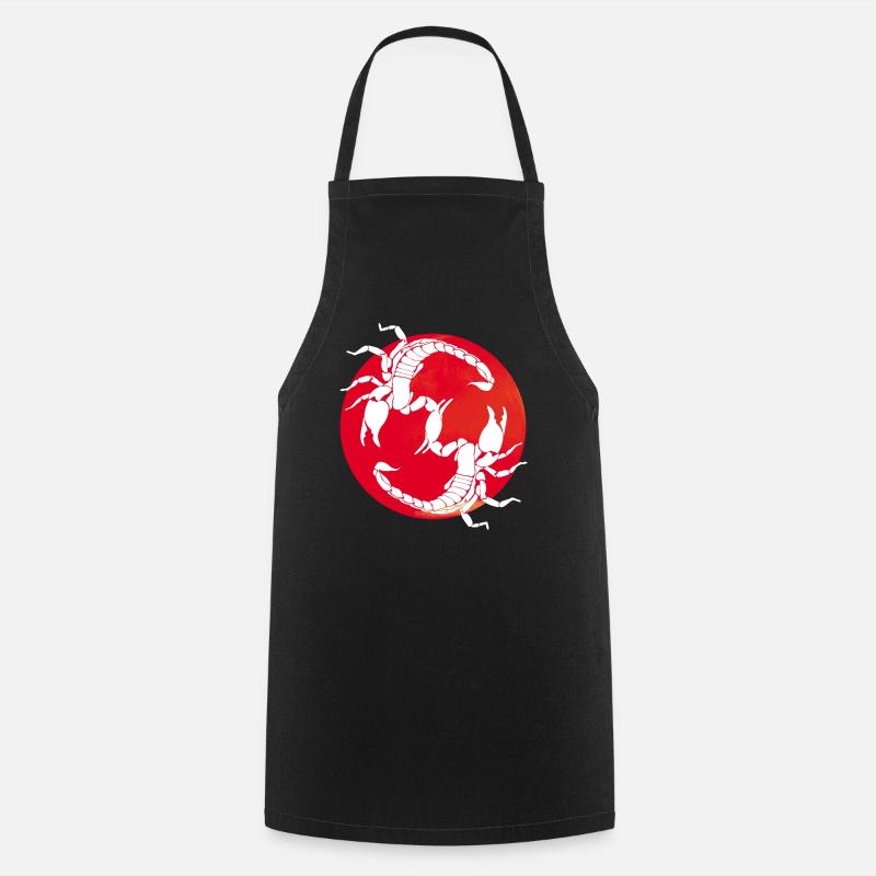Scorpios - Letter S - Cooking Apron - black