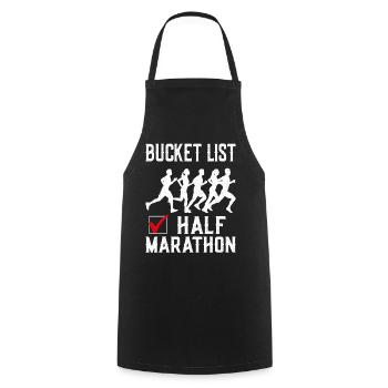 Running Runner Half Marathon - Kochschürze - Schwarz - Vorne - AI Model Male 185 dark (185cm)