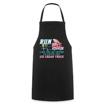 Running Runner Half Marathon - Kochschürze - Schwarz - Vorne - AI Model Male 185 dark (185cm)