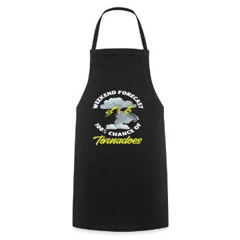 Storm Chaser Weekend Storm Chase - Cooking Apron - black - Front - AI Model Male 185 dark (185cm)
