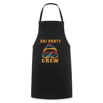Ski Party Crew Skieur Skieur Skieur - Tablier de cuisine - noir - Devant - AI Model Male 185 dark (185cm)