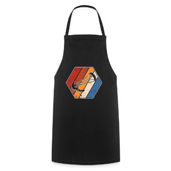 Kite Surfing Retro - Cooking Apron - black - Front - AI Model Male 185 dark (185cm)
