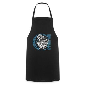 Valhalla Wolf Odin Runes Boussole nordique - Tablier de cuisine - noir - Devant - AI Model Male 185 dark (185cm)
