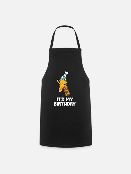 Giraffe Geburtstag It's My Birthday Giraffe - Kochschürze - Schwarz