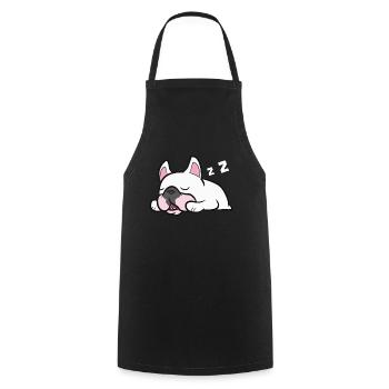 French Bulldog Puppy Sleeping Tired French Bulldog - Cooking Apron - black - Front - AI Model Male 185 dark (185cm)