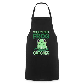 Le meilleur chasseur de grenouilles au monde crapaud grenouille - Tablier de cuisine - noir - Devant - AI Model Male 185 dark (185cm)