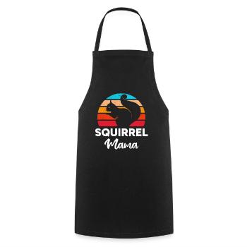 Squirrel Mama Squirrel Mom Squirrel Owner - Cooking Apron - black - Front - AI Model Male 185 dark (185cm)