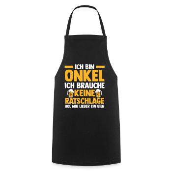 Patenonkel Pate Bier Onkel - Kochschürze - Schwarz - Vorne - AI Model Male 185 dark (185cm)