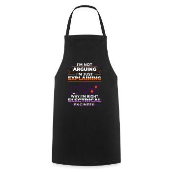 Ingénieur en génie électrique Recherche Développement - Tablier de cuisine - noir - Devant - AI Model Male 185 dark (185cm)