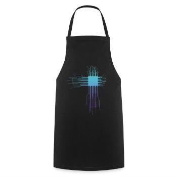 Elektroniker Informatiker Geschenk - Kochschürze - Schwarz - Vorne - AI Model Male 185 dark (185cm)