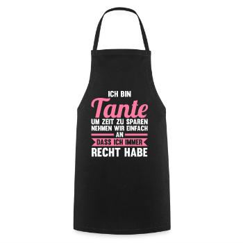 Patinntante Patin Tante - Kochschürze - Schwarz - Vorne - AI Model Male 185 dark (185cm)