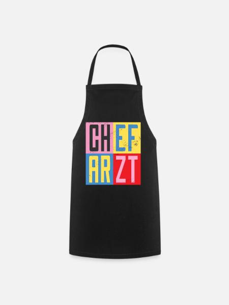 Chefarzt Design - Kochschürze - Schwarz