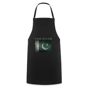 Pakistan Flag - Cooking Apron - black - Front - AI Model Male 185 dark (185cm)